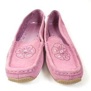 Predictions Pink Suede Loafer Sequin Embellished